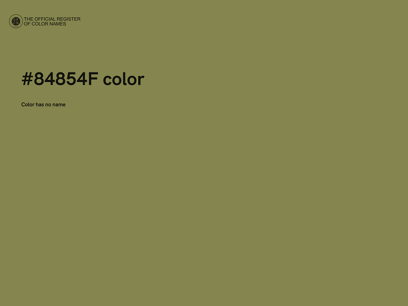 #84854F color image
