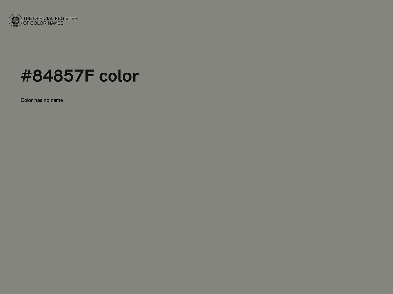 #84857F color image