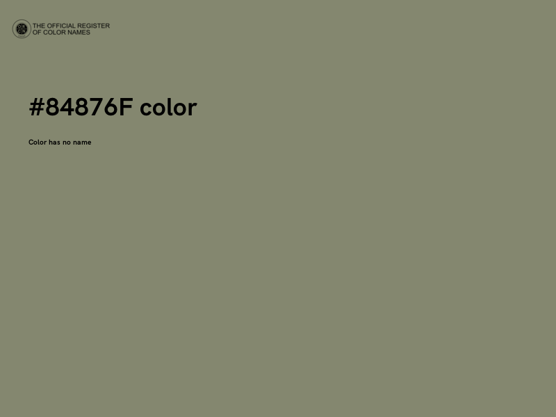 #84876F color image
