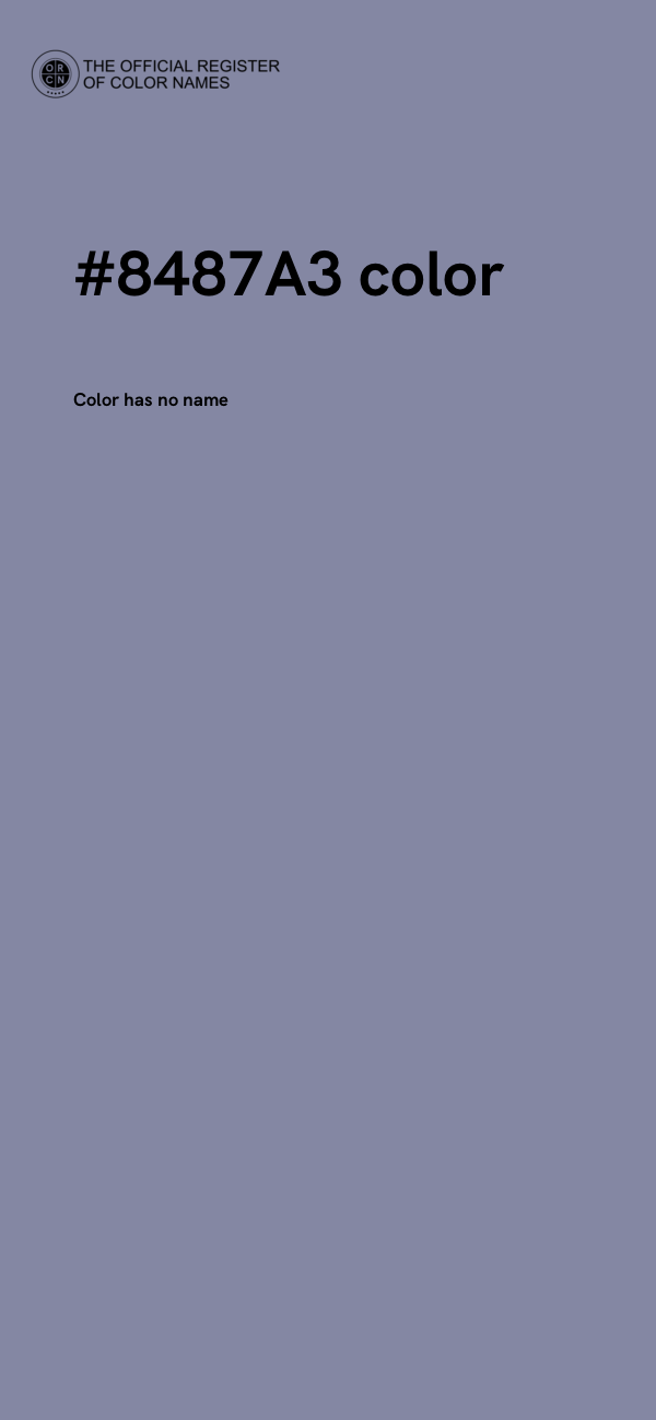 #8487A3 color image