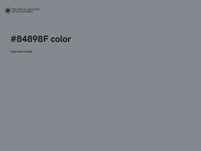 #84898F color image