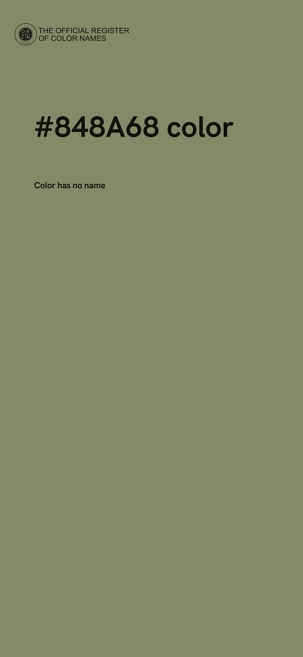 #848A68 color image