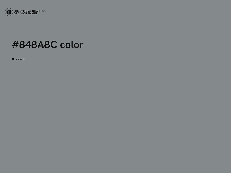 #848A8C color image