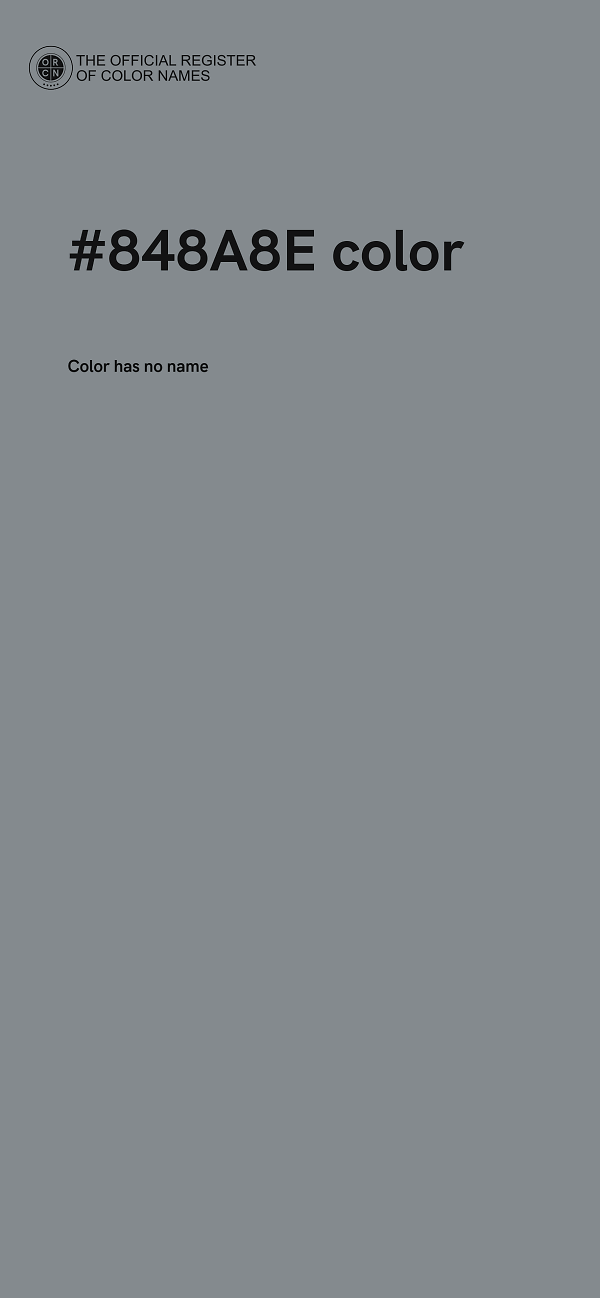 #848A8E color image