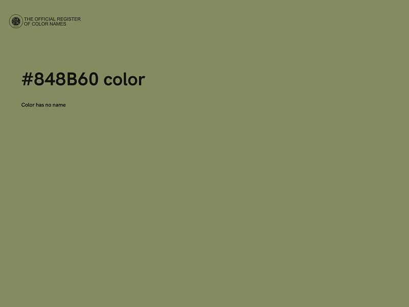 #848B60 color image