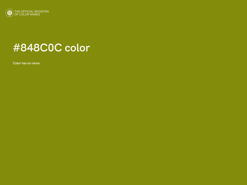 #848C0C color image