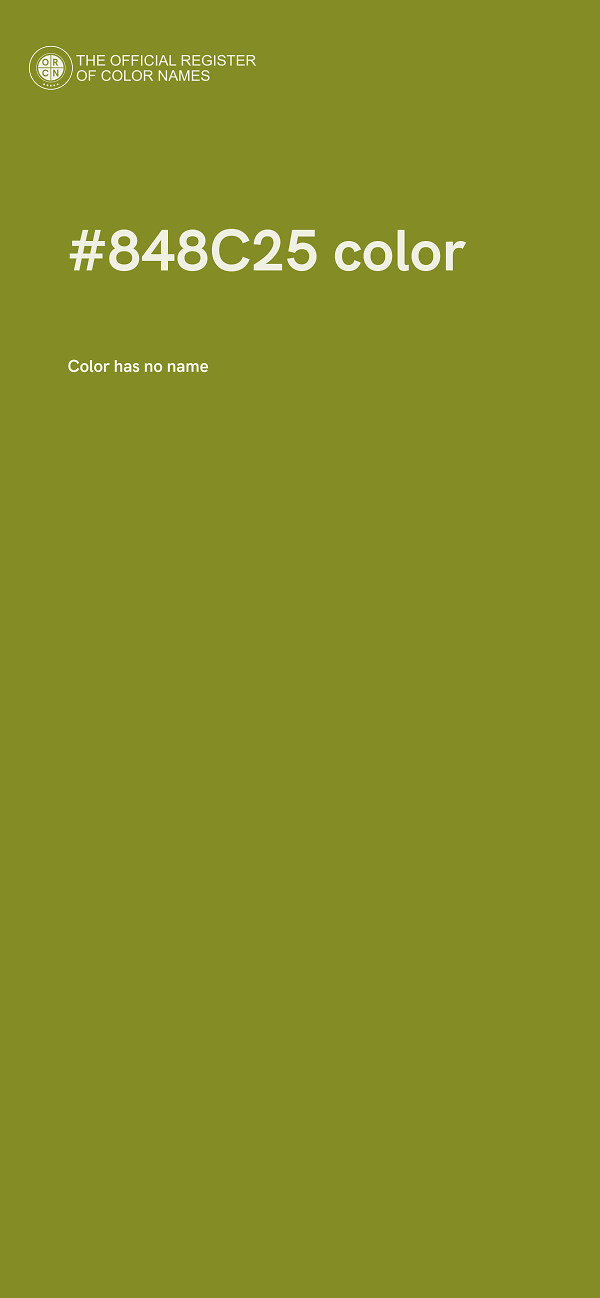 #848C25 color image