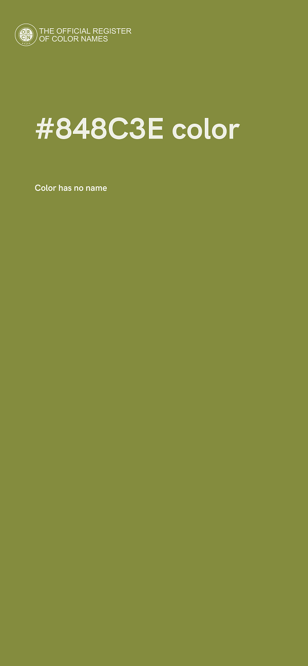 #848C3E color image