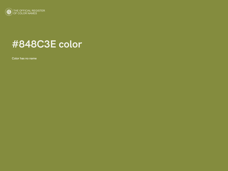 #848C3E color image