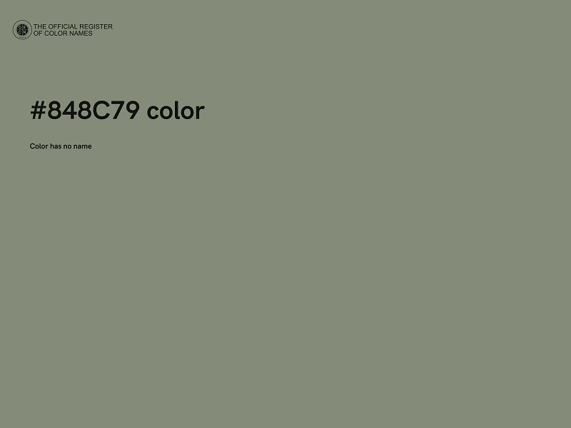 #848C79 color image