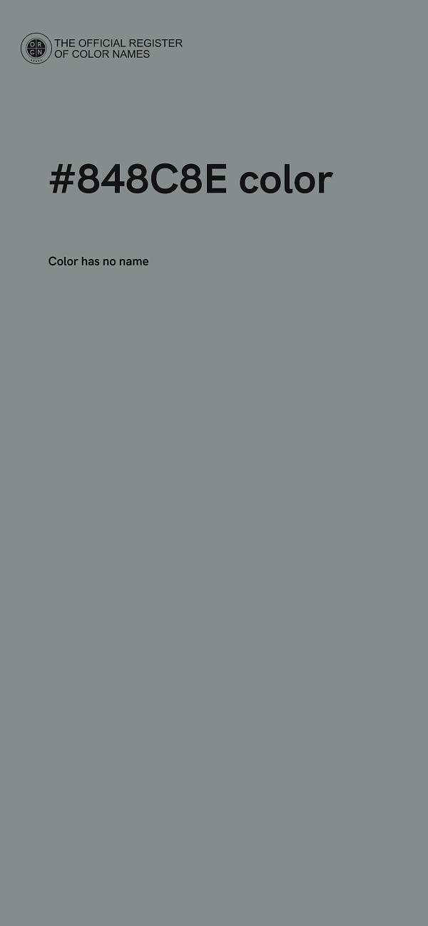 #848C8E color image