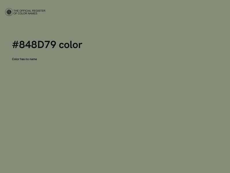 #848D79 color image