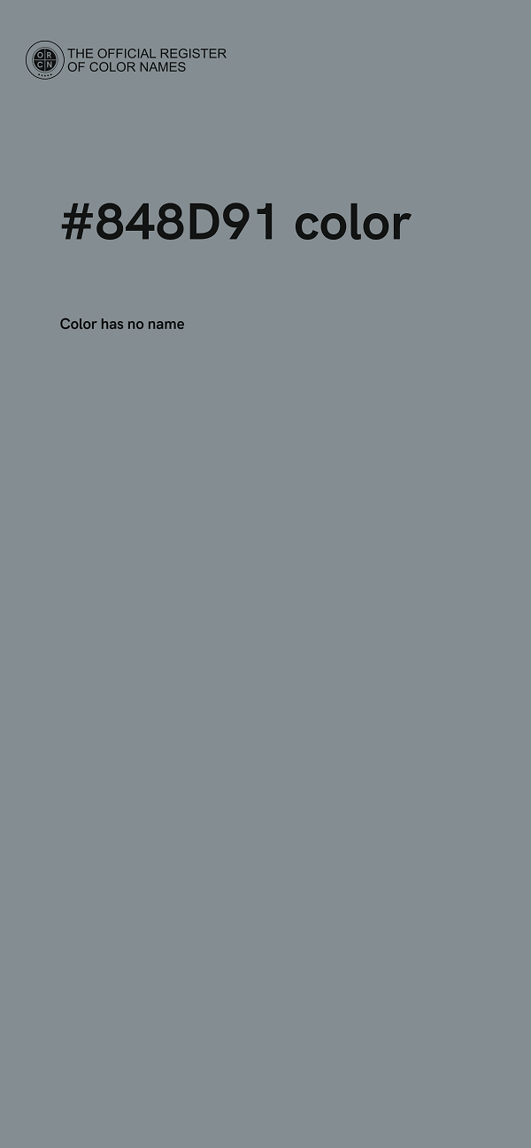 #848D91 color image