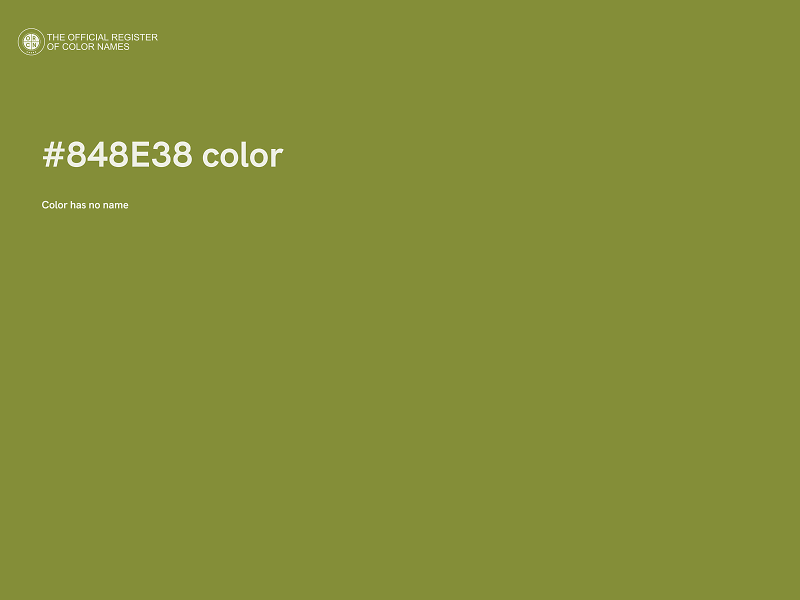 #848E38 color image