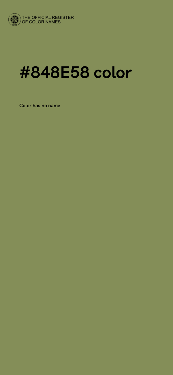 #848E58 color image