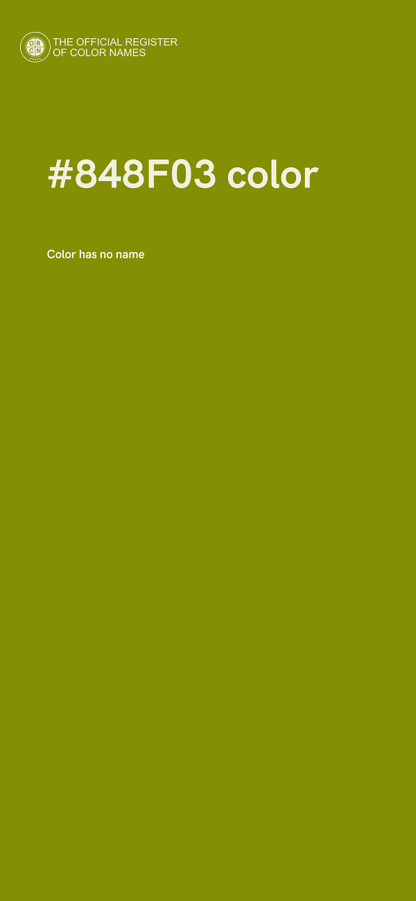 #848F03 color image