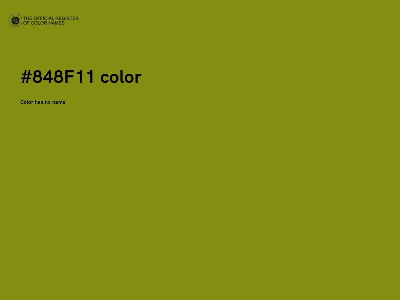 #848F11 color image