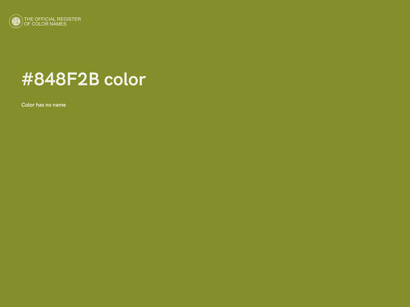 #848F2B color image