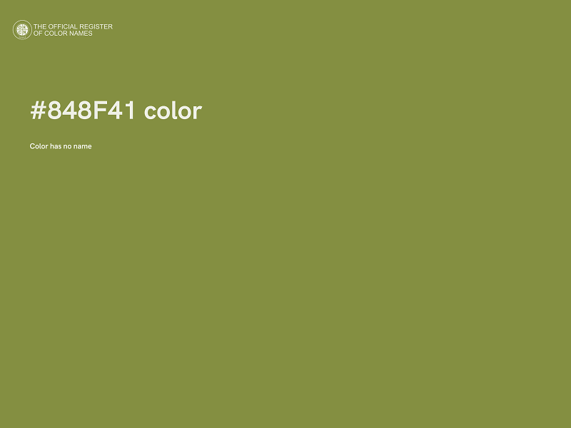 #848F41 color image