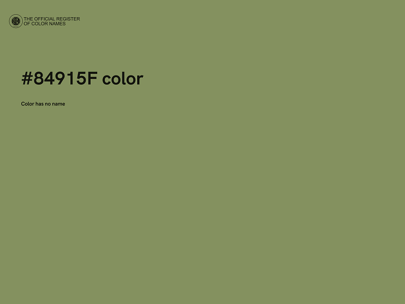 #84915F color image
