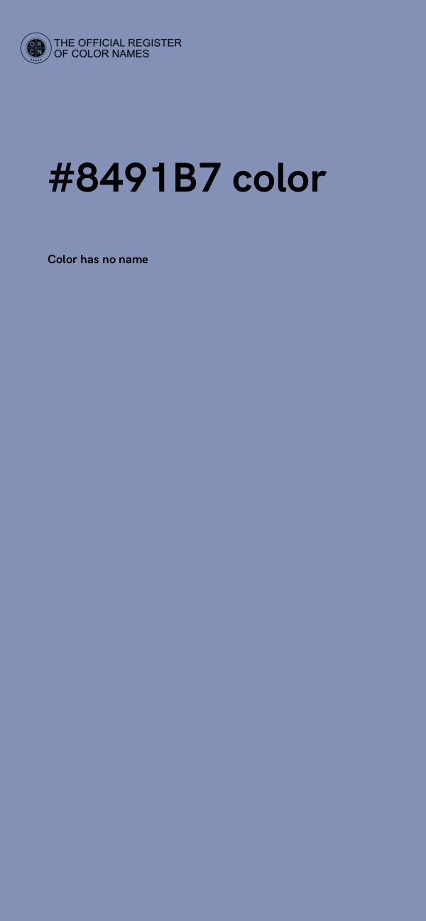 #8491B7 color image