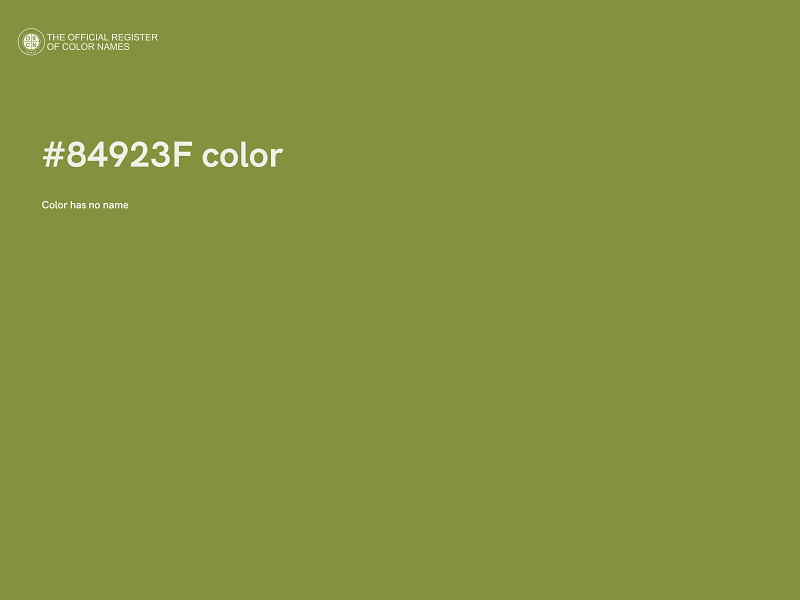 #84923F color image