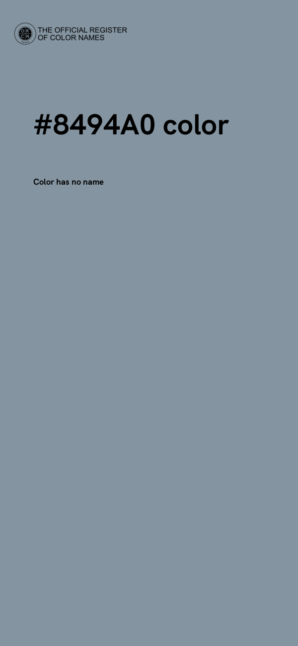 #8494A0 color image