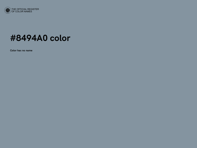 #8494A0 color image
