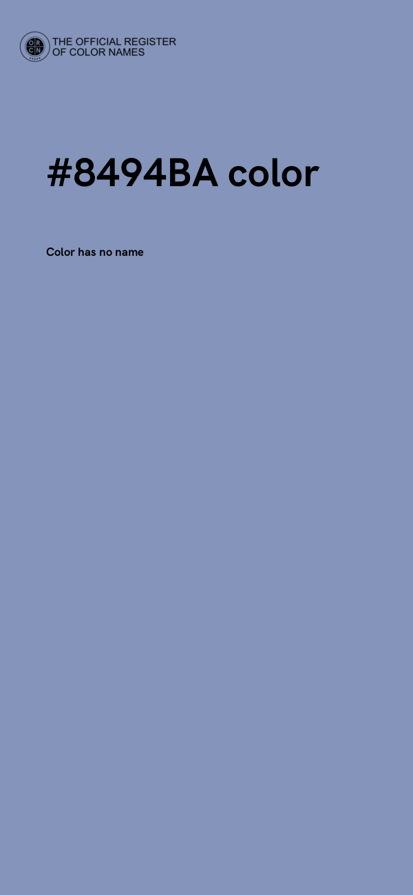 #8494BA color image