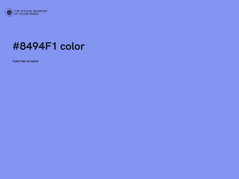 #8494F1 color image