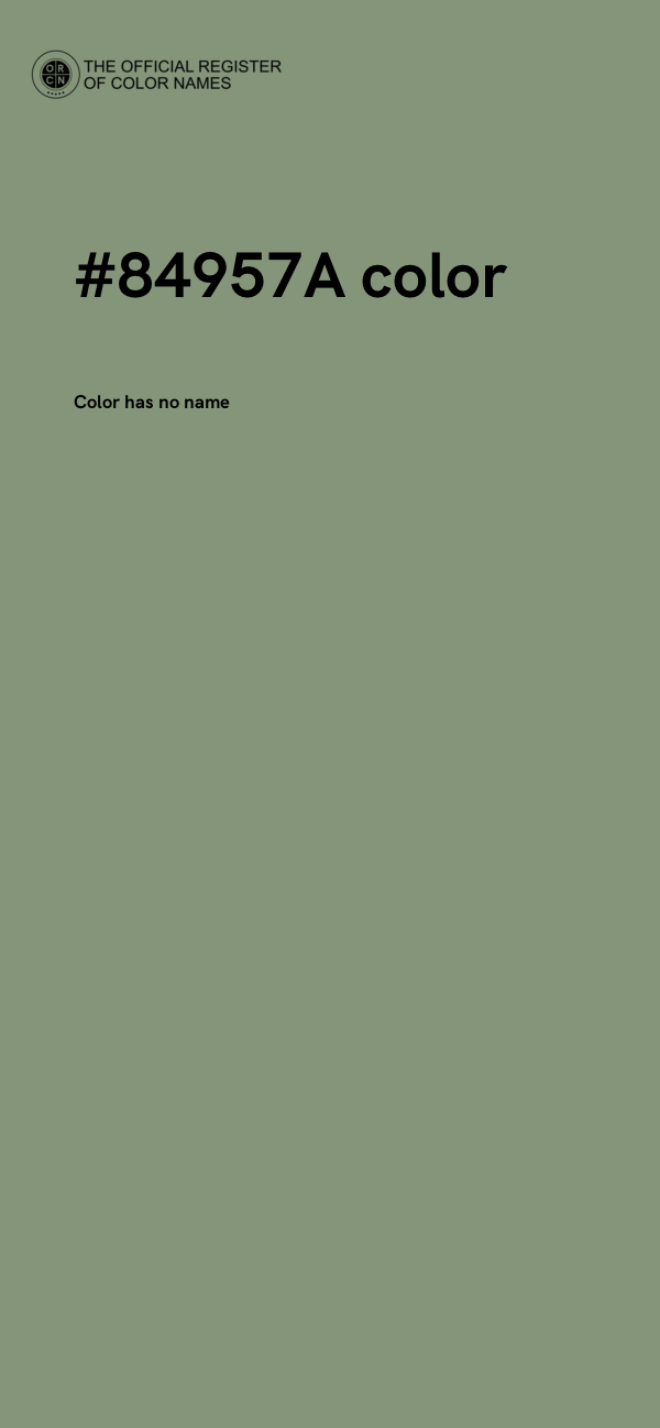 #84957A color image