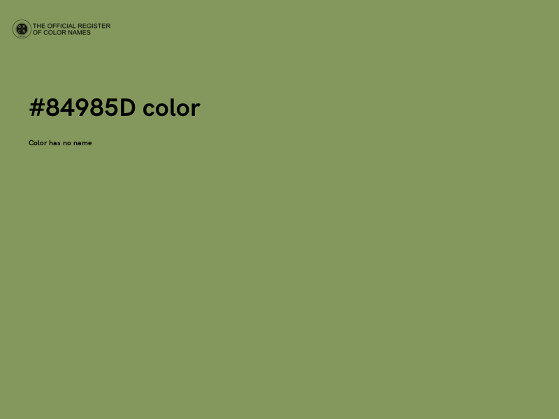 #84985D color image