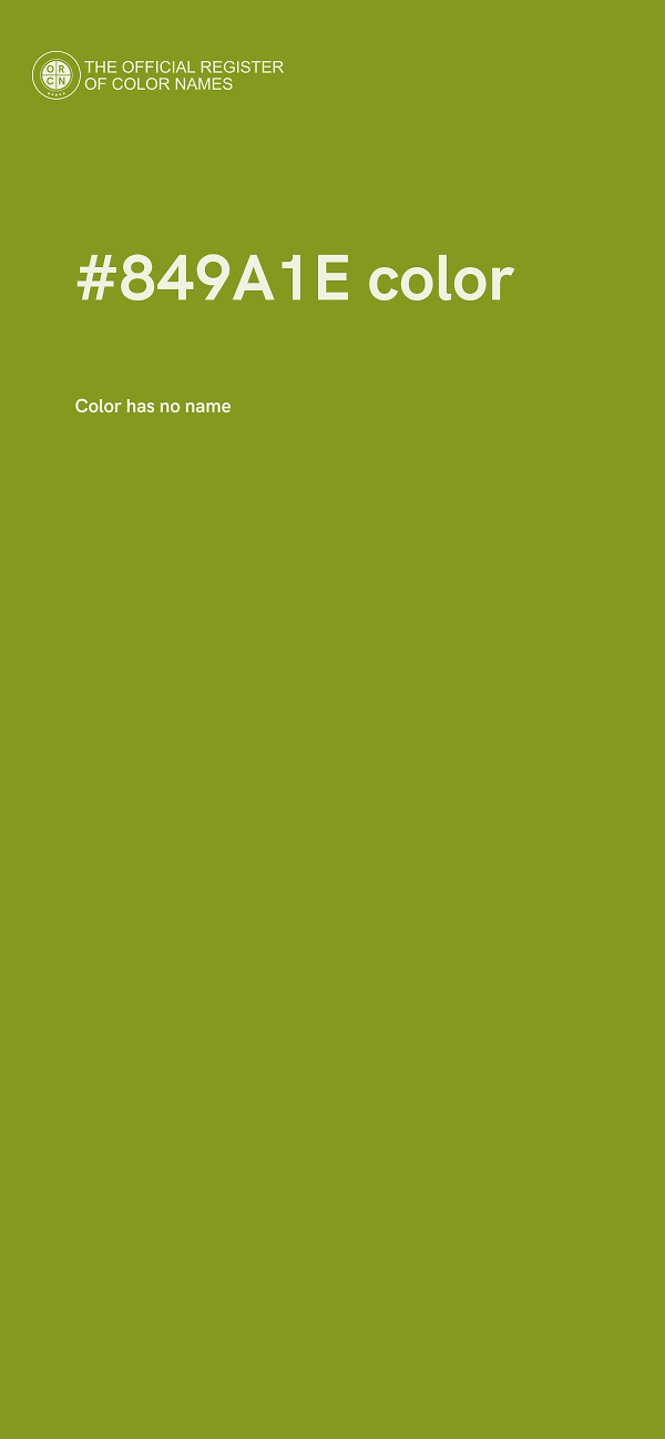 #849A1E color image
