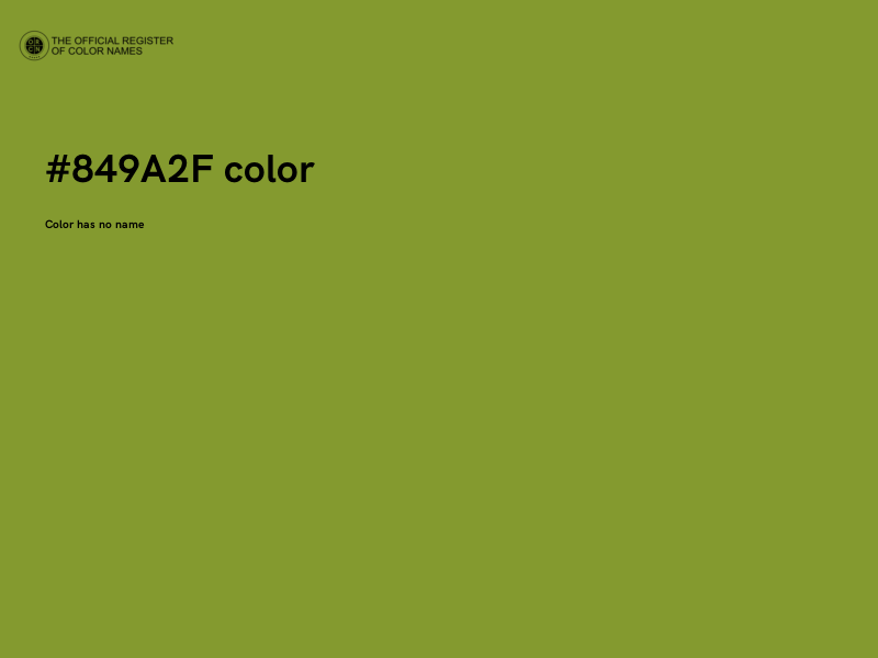 #849A2F color image