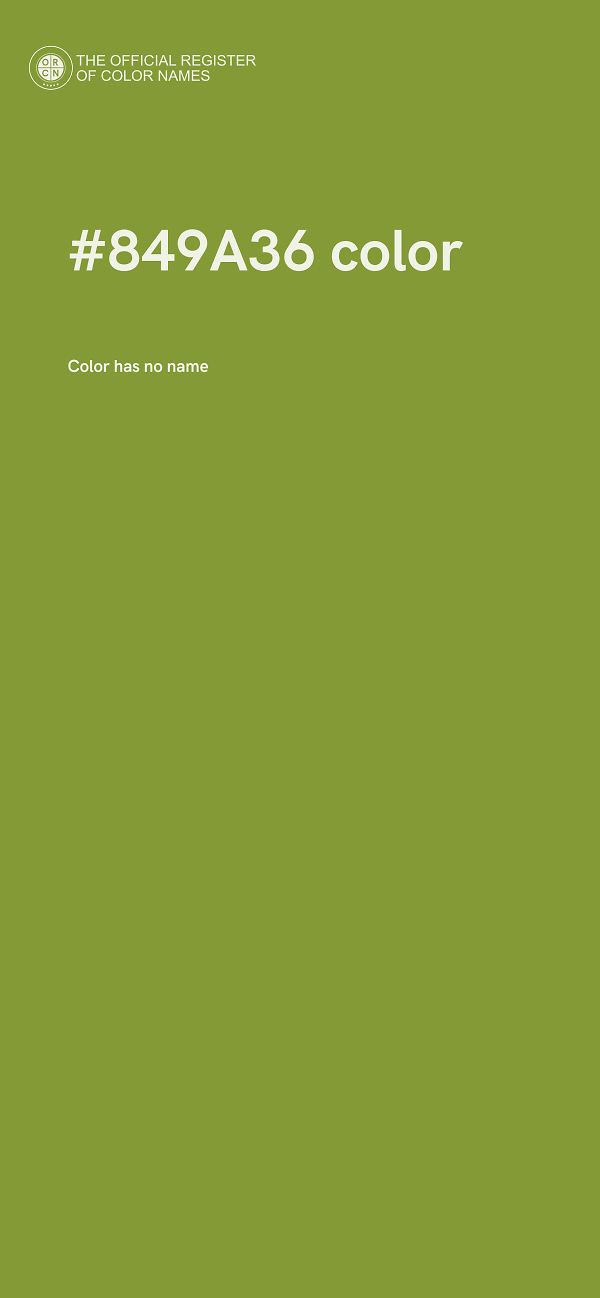 #849A36 color image