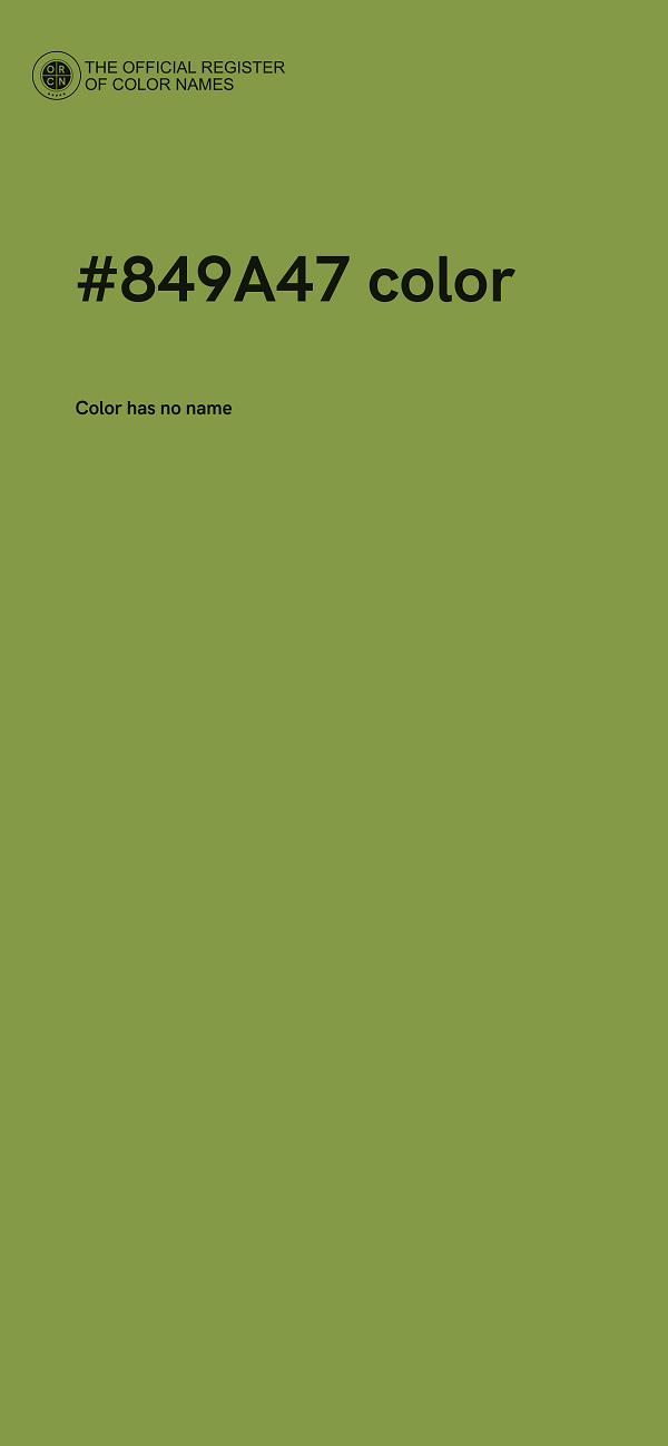 #849A47 color image