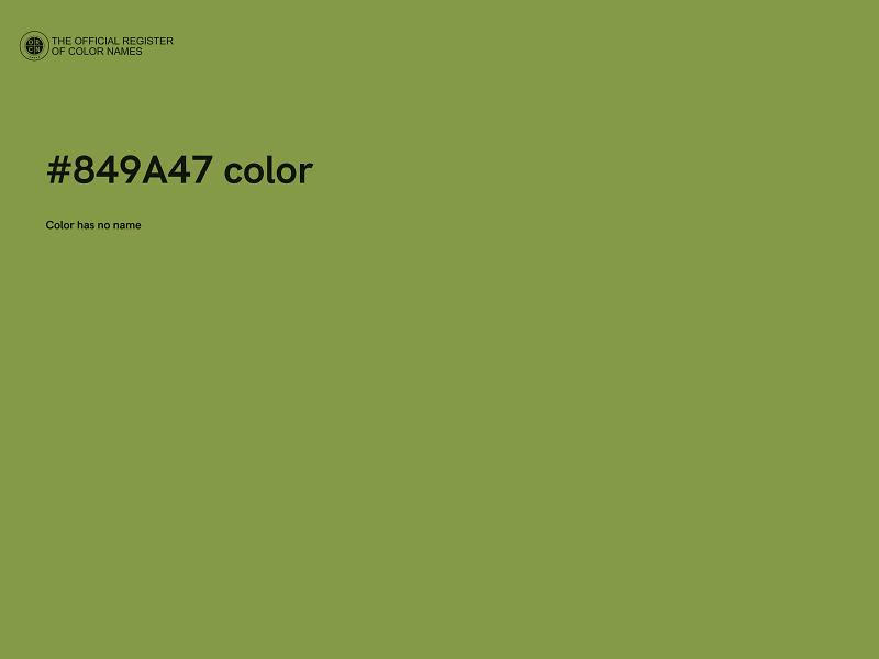 #849A47 color image