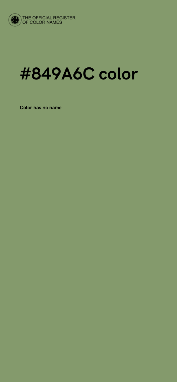 #849A6C color image