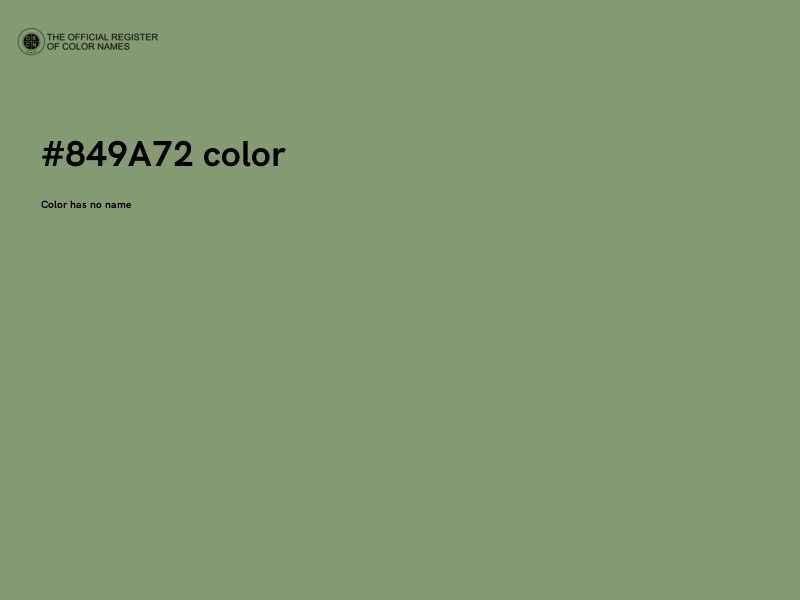 #849A72 color image