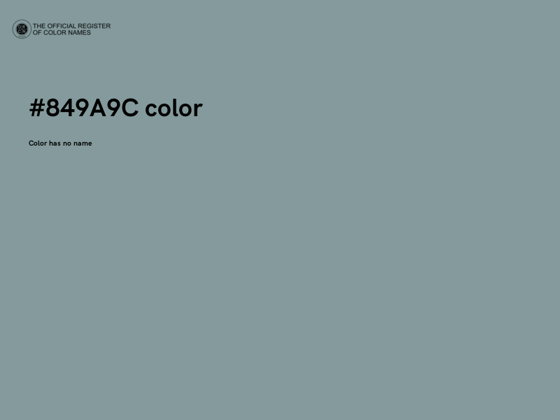 #849A9C color image
