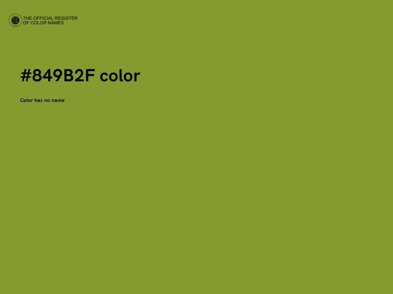 #849B2F color image