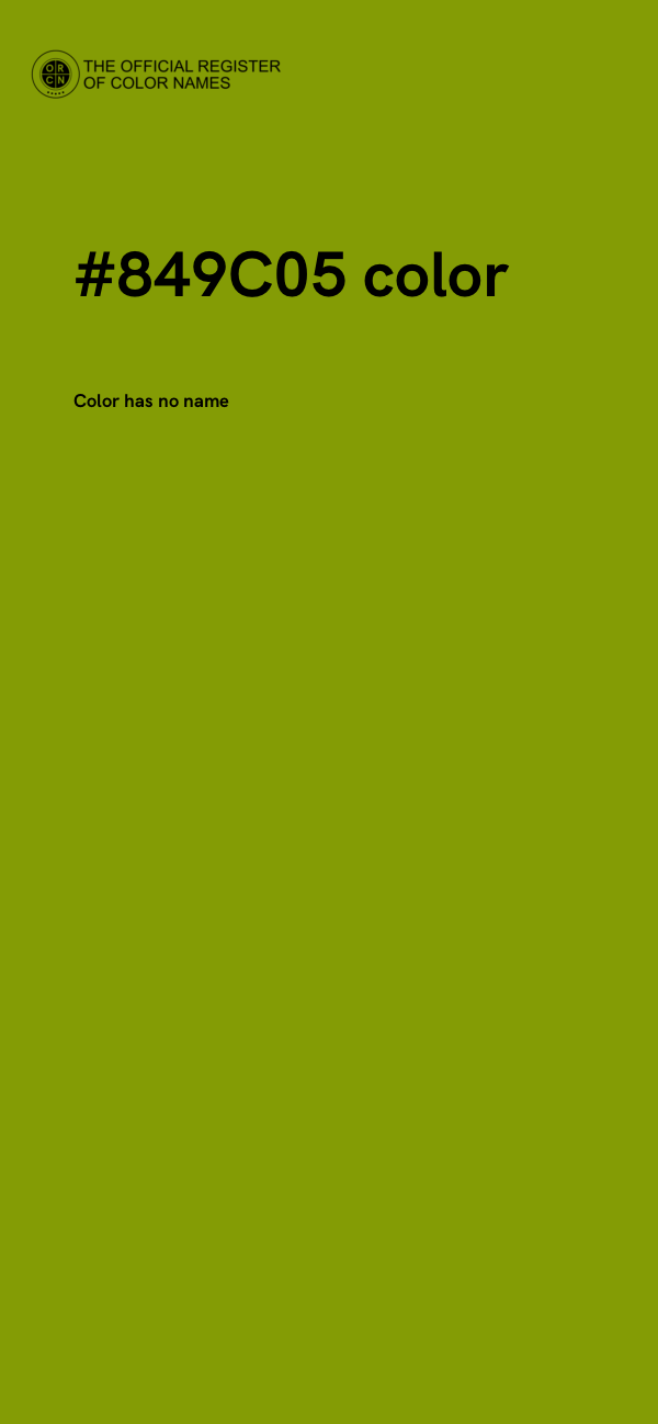 #849C05 color image