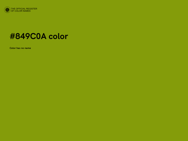 #849C0A color image