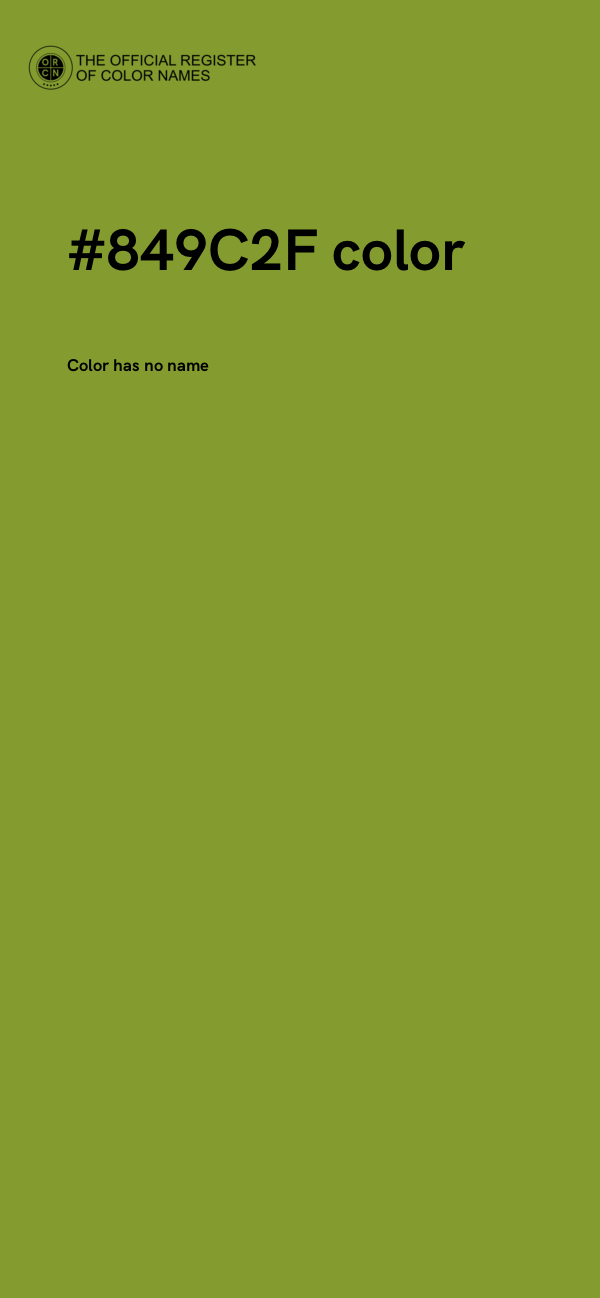 #849C2F color image