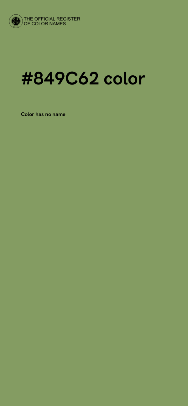 #849C62 color image
