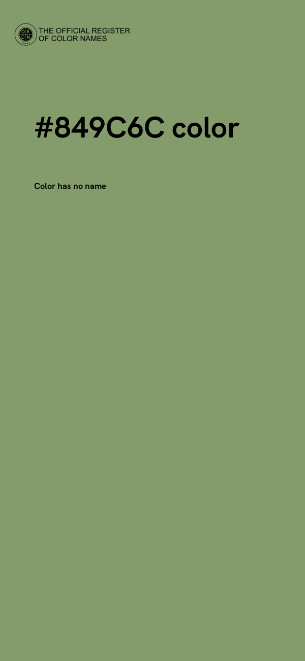 #849C6C color image