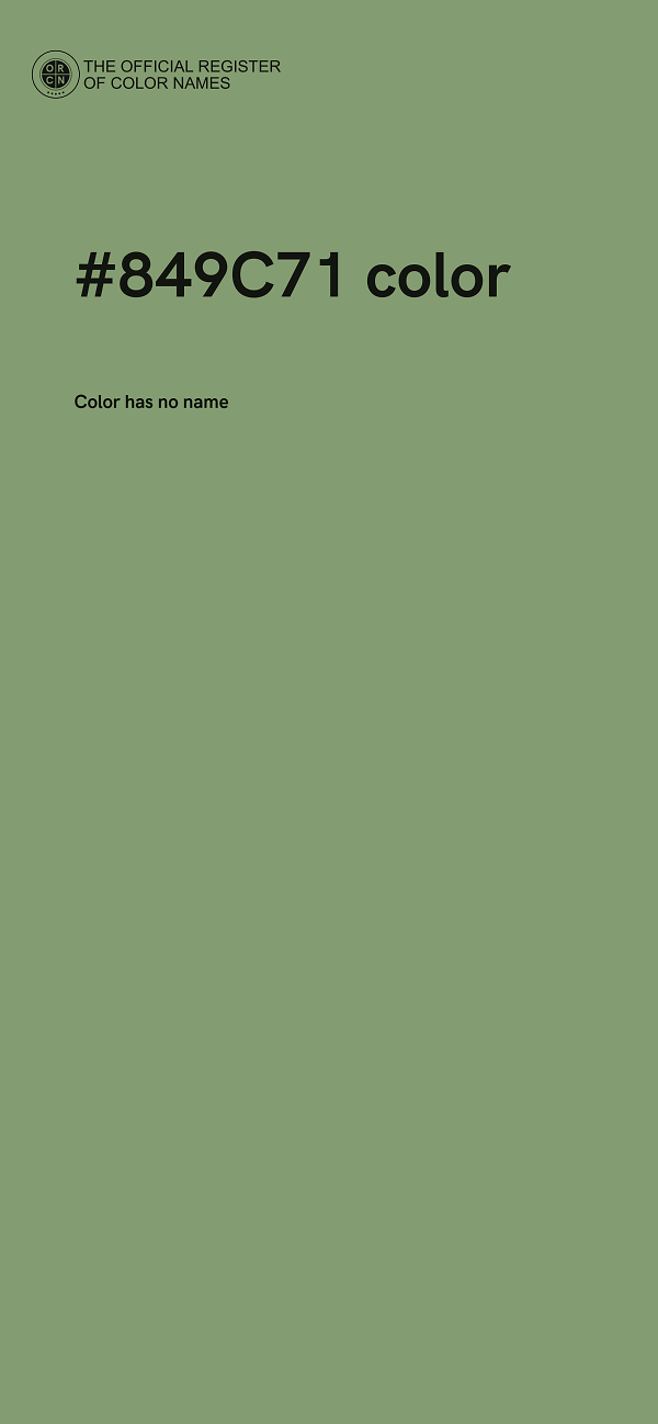 #849C71 color image
