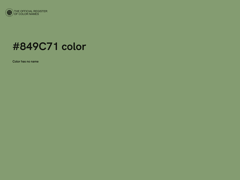#849C71 color image
