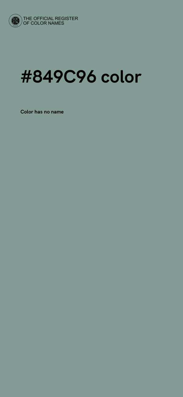 #849C96 color image