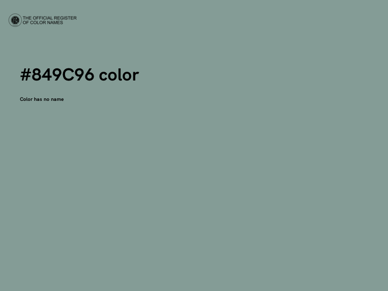#849C96 color image